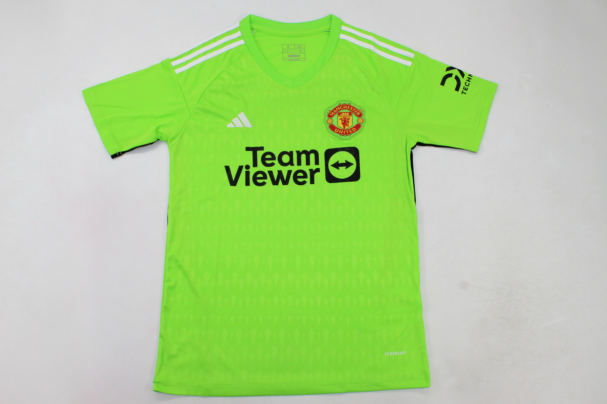 AAA Quality Manchester Utd 23/24 GK Green Soccer Jersey
